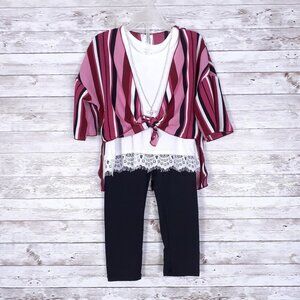 Insta Girl 3 Piece Set Size 4 Small Top Leggings Tank 732A